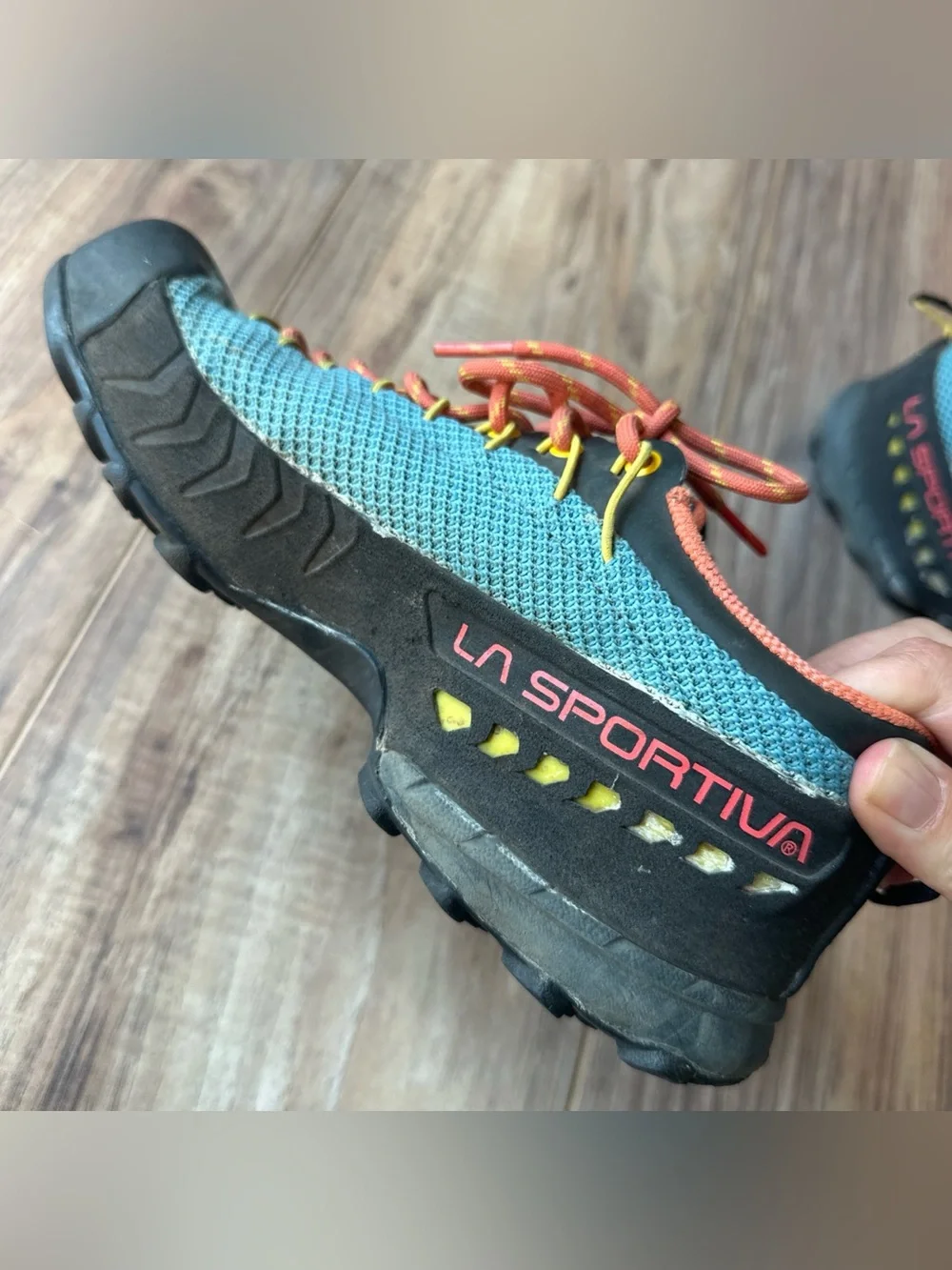 La Sportiva TX3 Approach / Hiking Women's Shoes Size 7 Teal Coral Yellow Black
